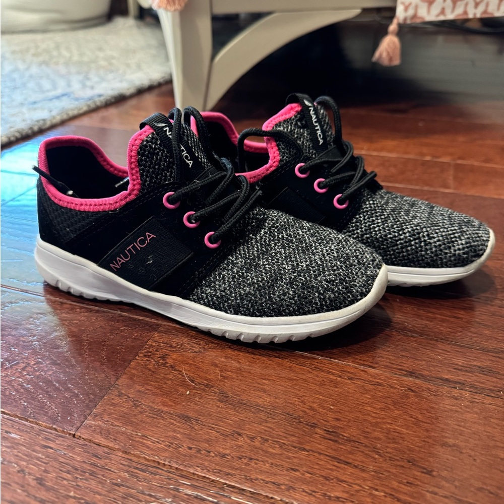 Nautica Kids Gray and Pink Sneakers